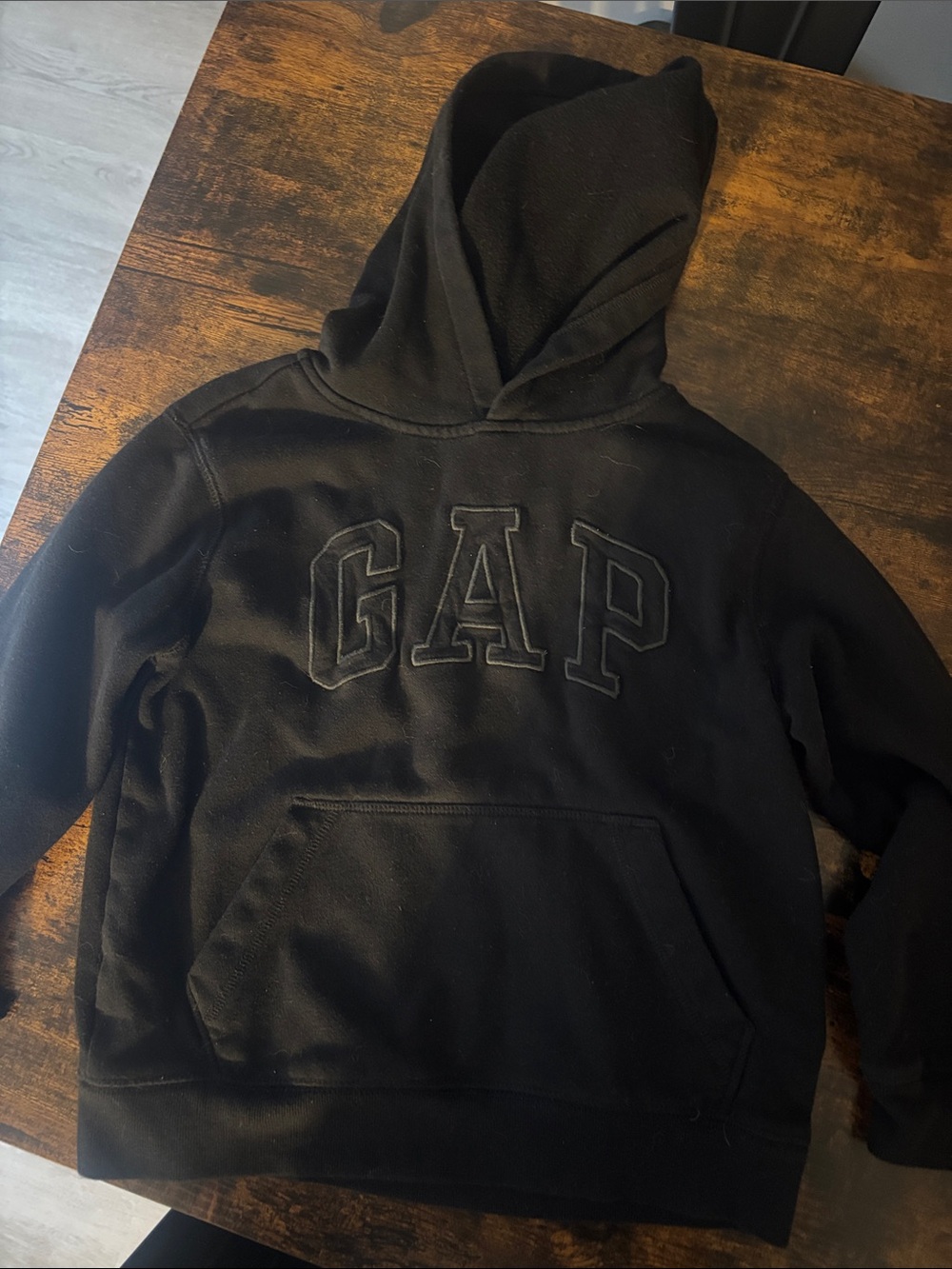 GAP Black Logo Hooded Sweatshirt